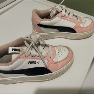 Puma Pastel Pink and White Sneakers